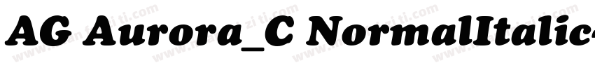 AG Aurora_C NormalItalic字体转换